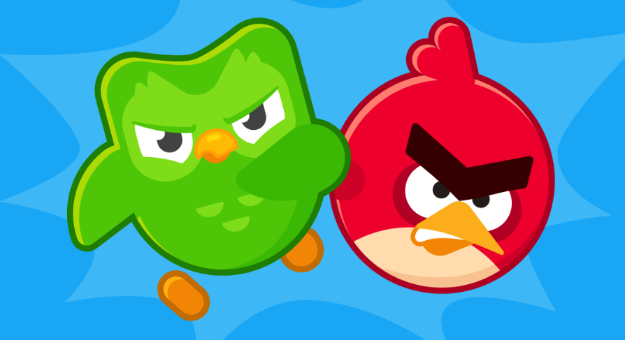 angry birds en duolingo