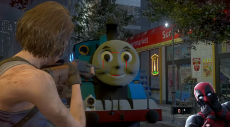 thomas el tren en resident evil 3 remake