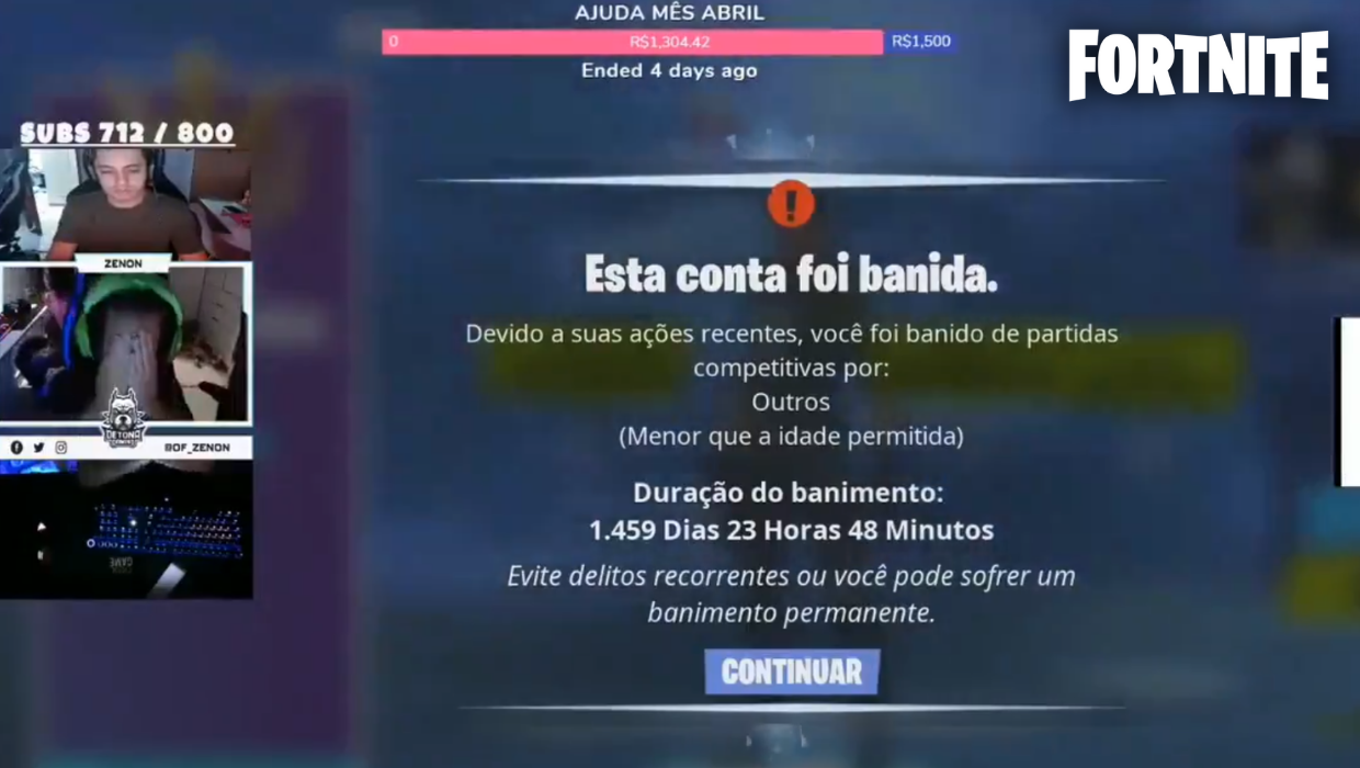 niños baneados en fortnite